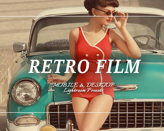 15 RETRO FILM Lightroom Presets, Aesthetic Vintage Mobile Presets, Analog Old School Presets, Retro Film Filter, 80S and 70S Grain Presets