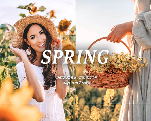 14 SPRING Lightroom Presets, Mobile Desktop Presets, Easter Filter, Natural Airy Spring Presets, Pastel Instagram Filter, Floral Aesthetic