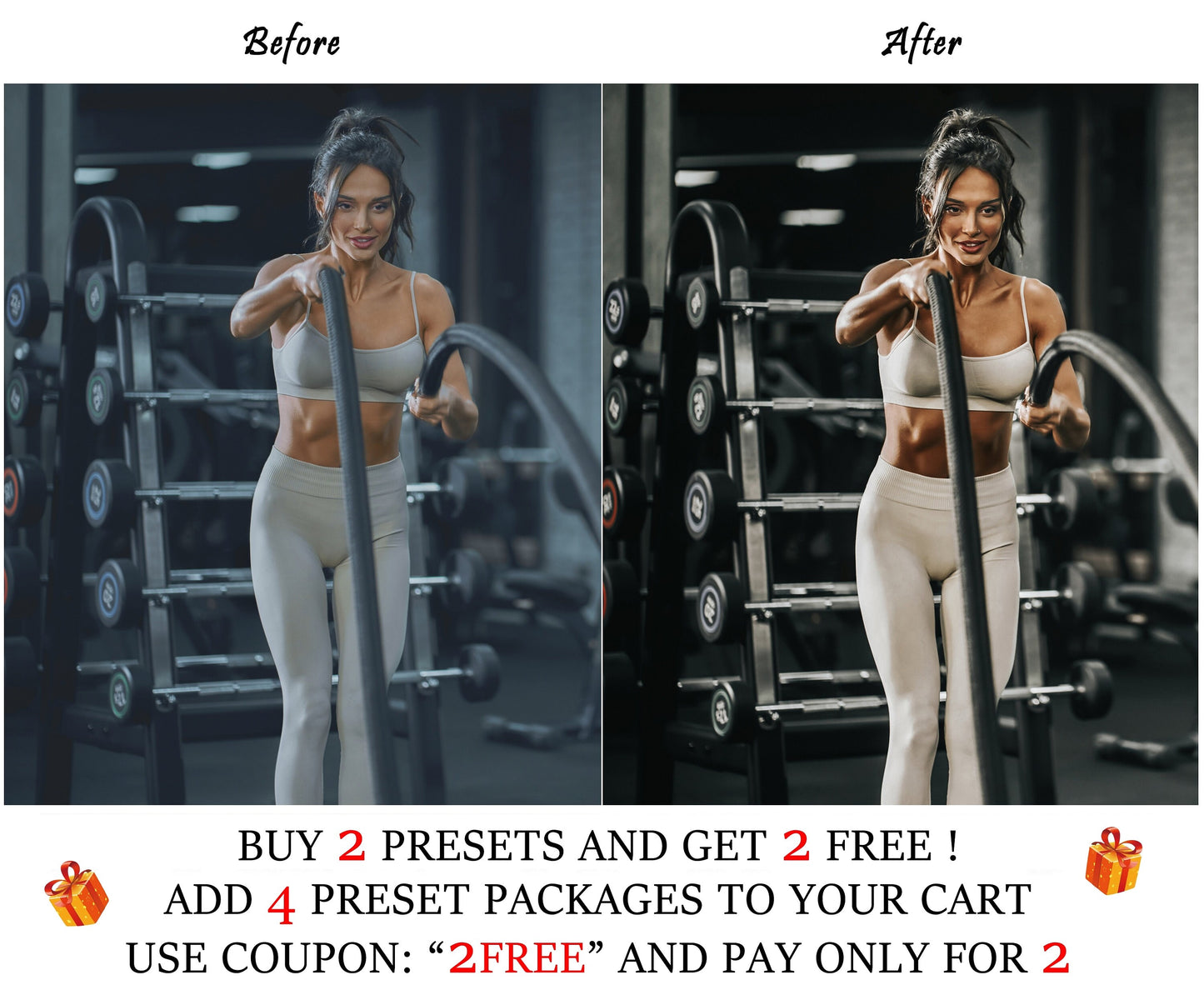 15 FITNESS PRESETS, Mobile LIGHTROOM Presets, Gym Presets, Sport Preset, Mobile Presets, Lightroom Preset, Instagram Preset, Desktop Preset