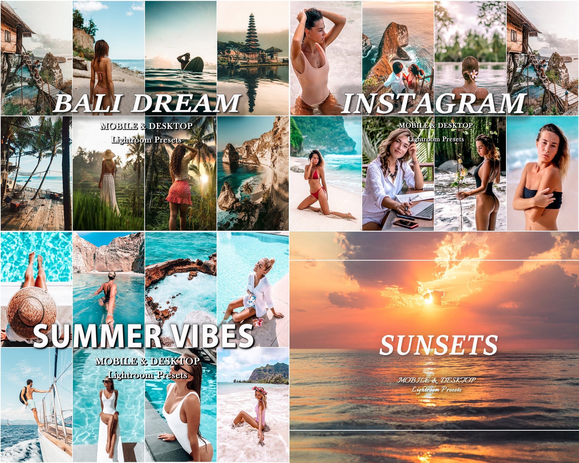 550 TRAVEL Lightroom Presets Bundle, Mobile and Desktop Vacation Presets, Beach Traveling Presets, Spring and Summer Blogger Presets,