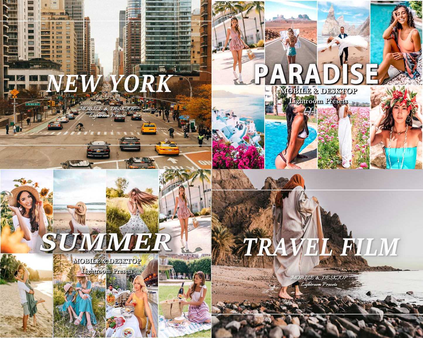 550 TRAVEL Lightroom Presets Bundle, Mobile and Desktop Vacation Presets, Beach Traveling Presets, Spring and Summer Blogger Presets,