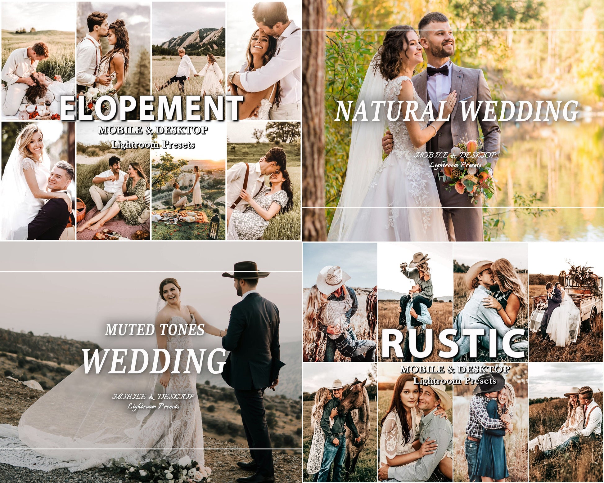 600 WEDDING Presets, Lightroom Presets Bundle, Mobile Desktop Lightroom Presets, Bright Elegant Wedding Presets, Couple Preset Bride