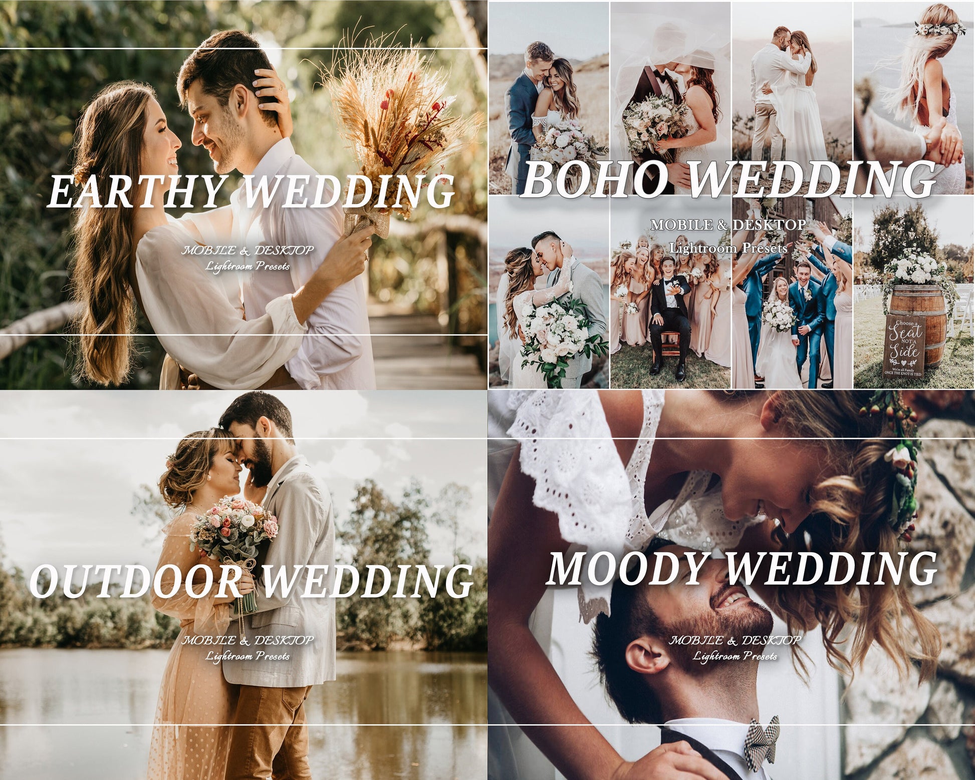 600 WEDDING Presets, Lightroom Presets Bundle, Mobile Desktop Lightroom Presets, Bright Elegant Wedding Presets, Couple Preset Bride